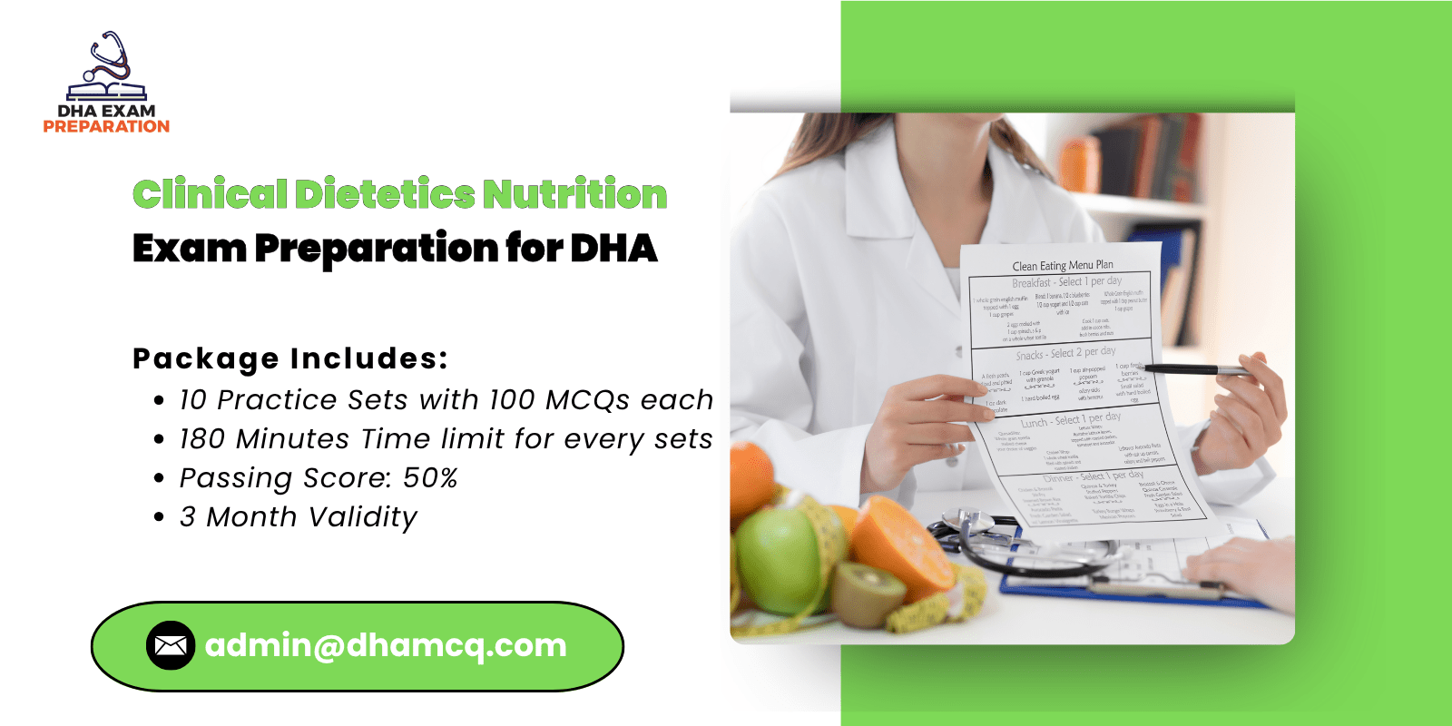 Clinical Dietetics Nutrition Exam Preparation for DHA
