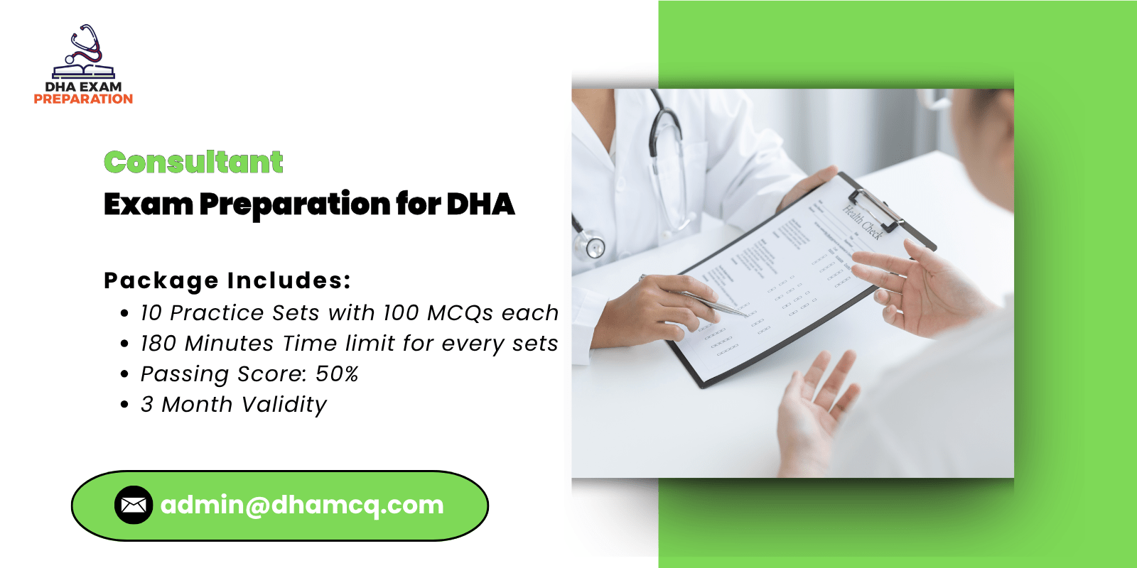 Consultant Exam Preparation for DHA