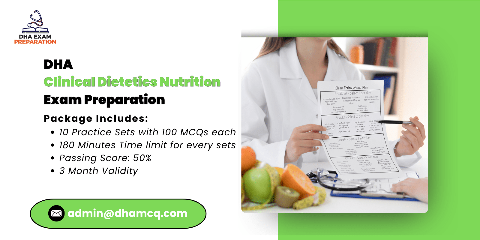 DHA Clinical Dietetics Nutrition Exam Preparation