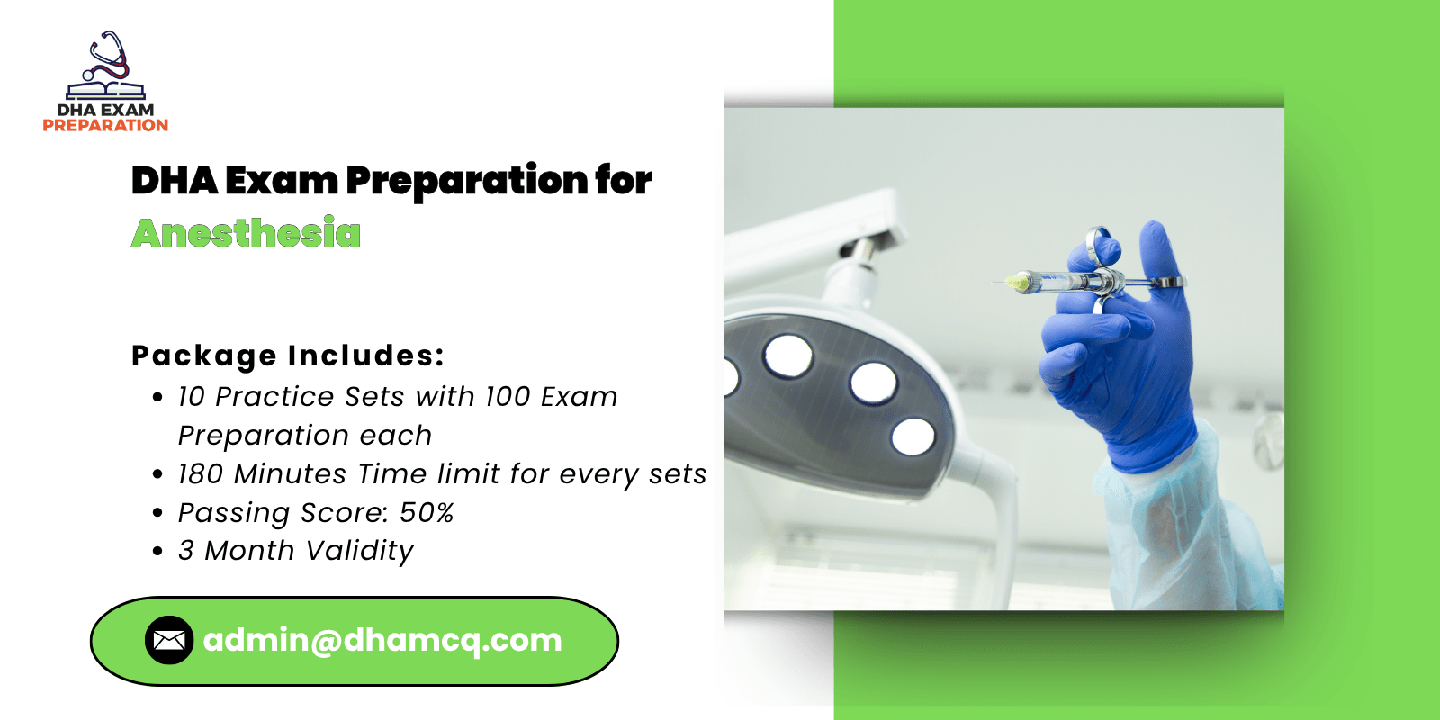 DHA Exam Preparation for Anesthesia