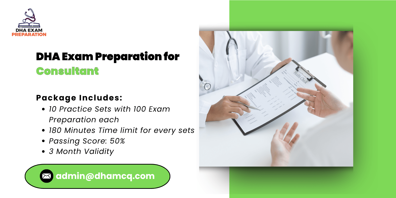 DHA Exam Preparation for Consultant