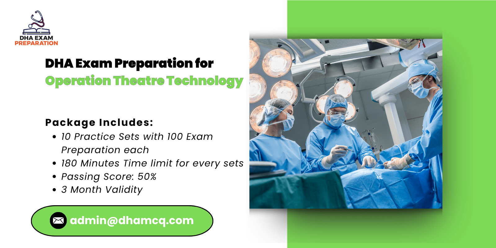DHA Exam Preparation for Operation Theatre Technology