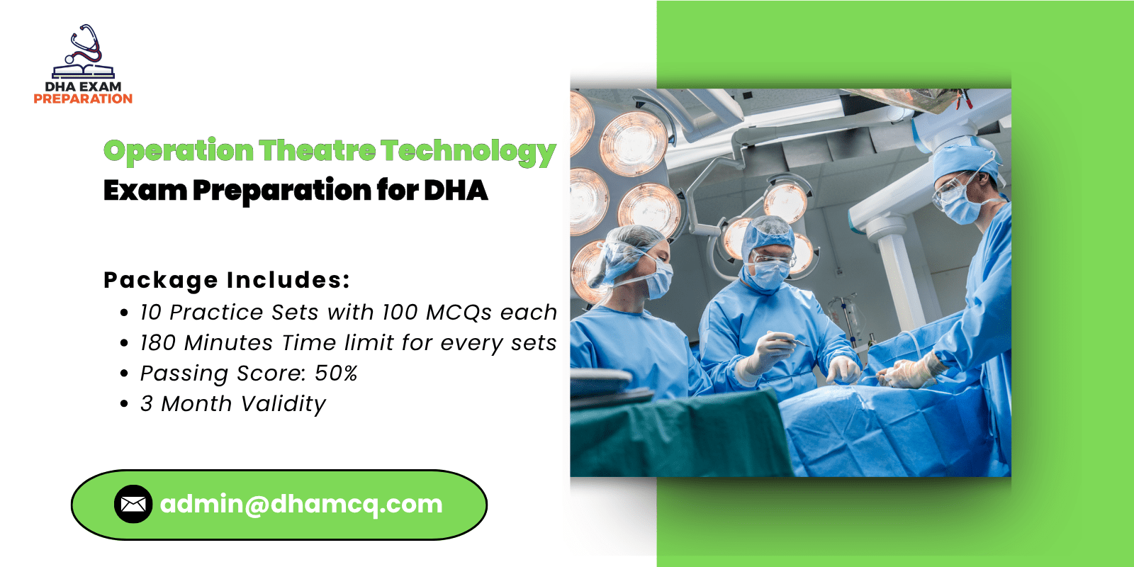 Operation Theatre Technology Exam Preparation for DHA