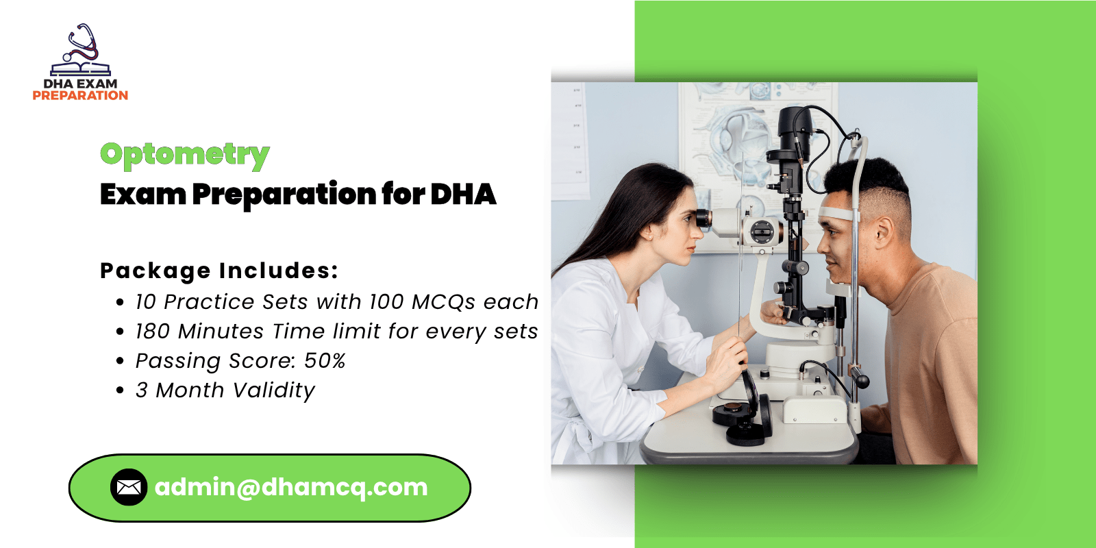 Optometry Exam Preparation for DHA