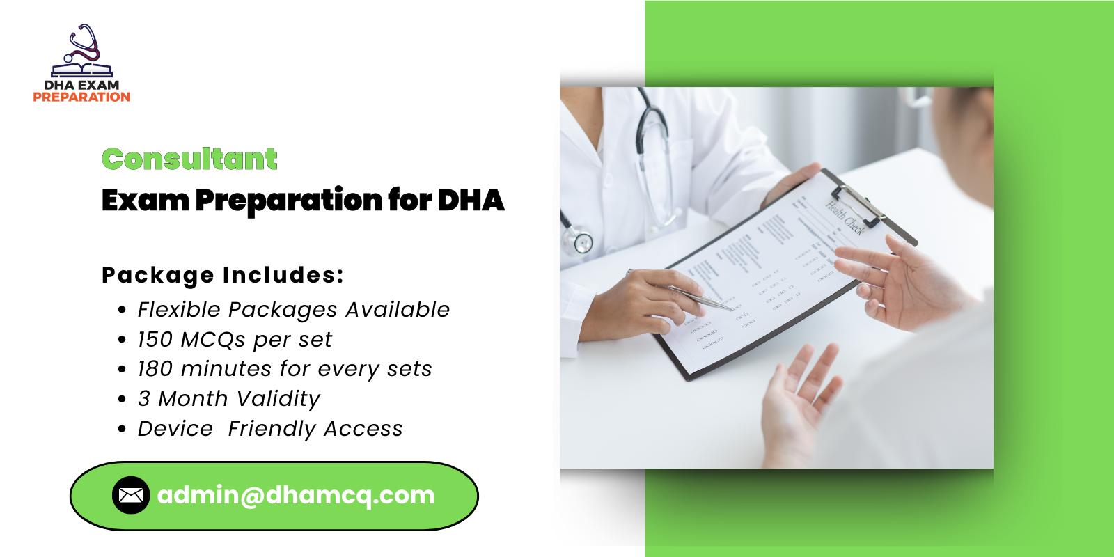 Consultant Exam Preparation for DHA