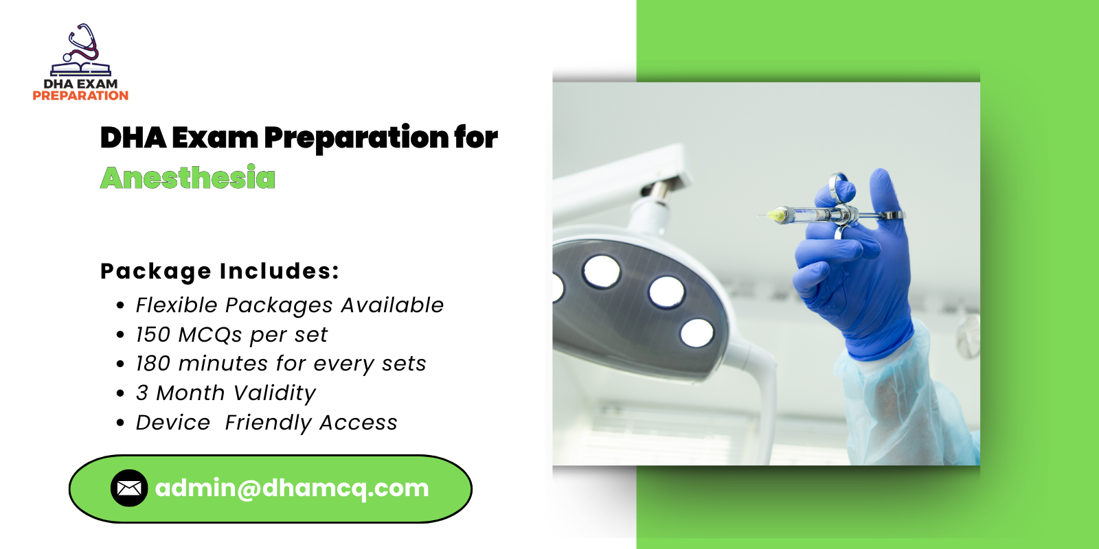 DHA Exam Preparation for Anesthesia
