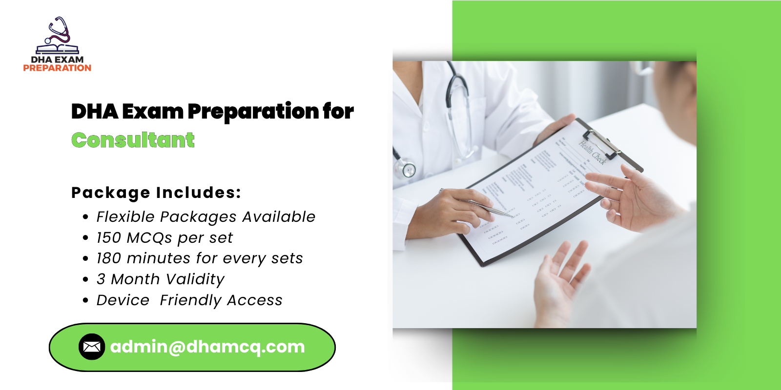 DHA Exam Preparation for Consultant