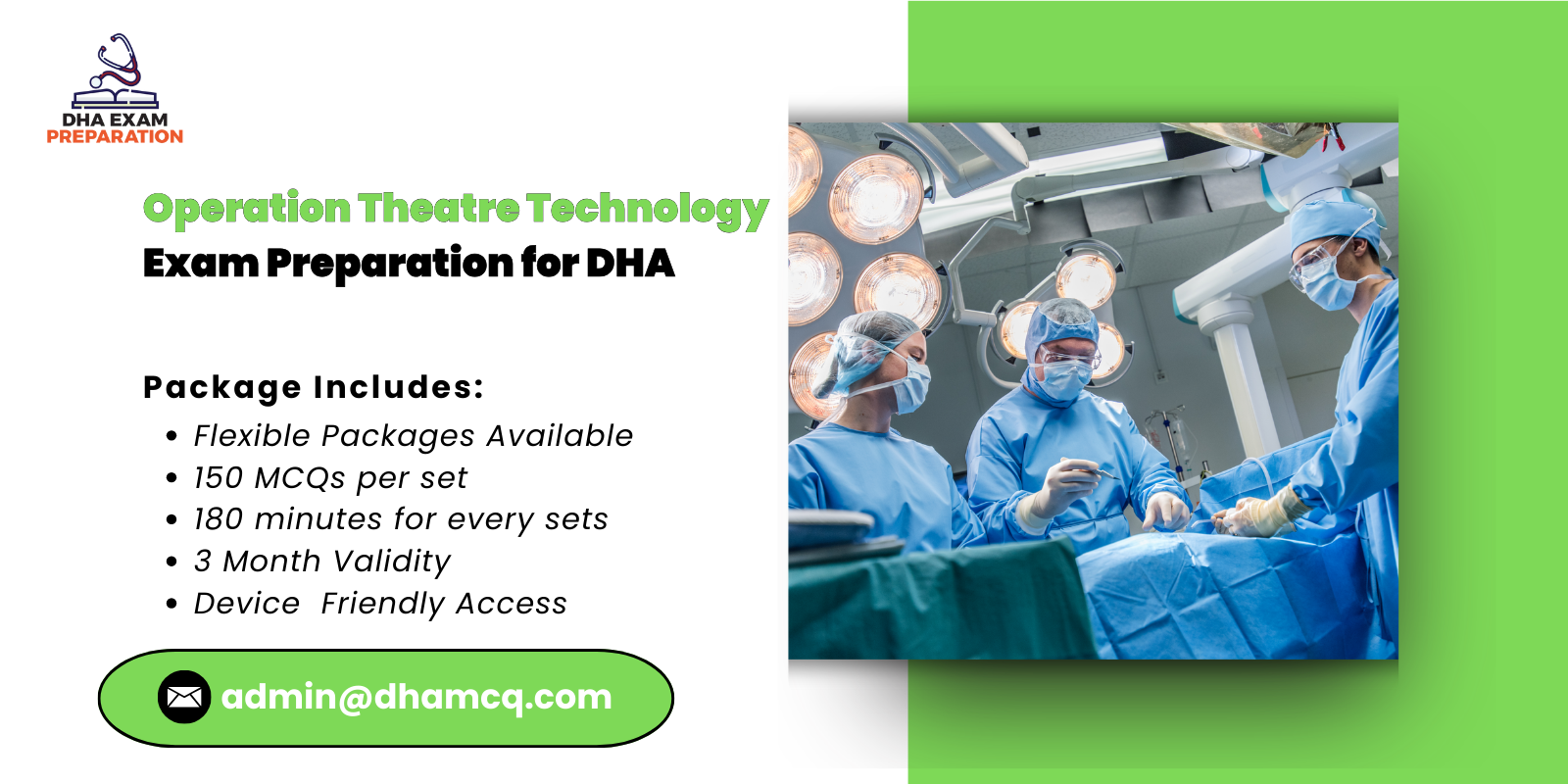 Operation Theatre Technology Exam Preparation for DHA