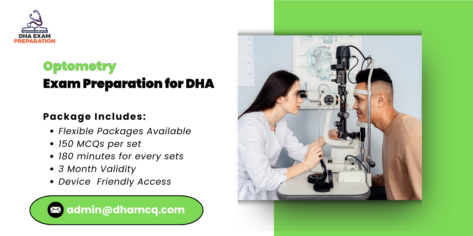 Optometry Exam Preparation for DHA