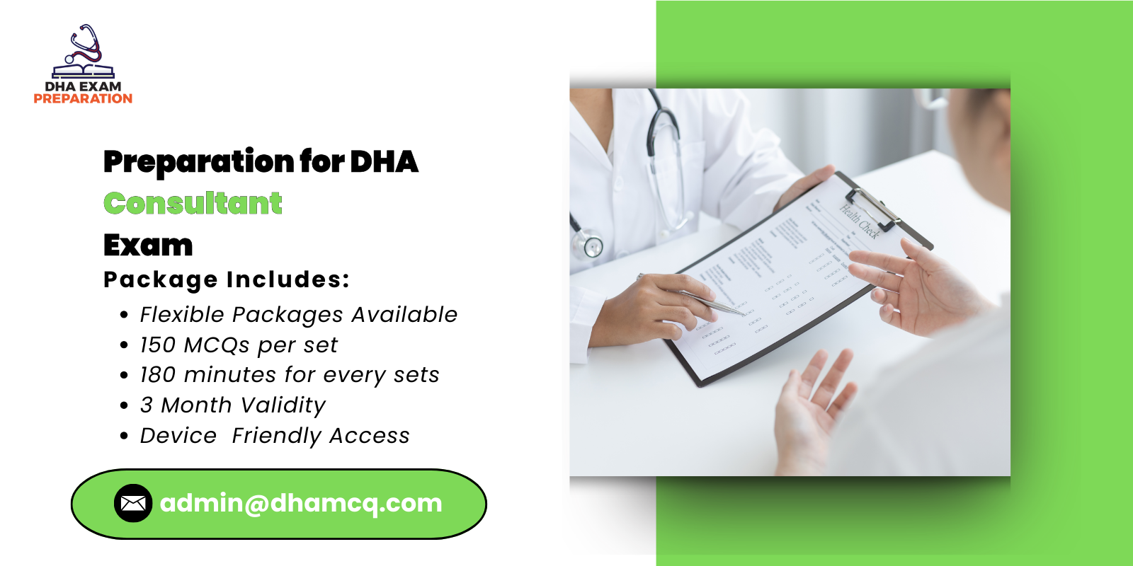 Preparation for DHA Consultant Exam