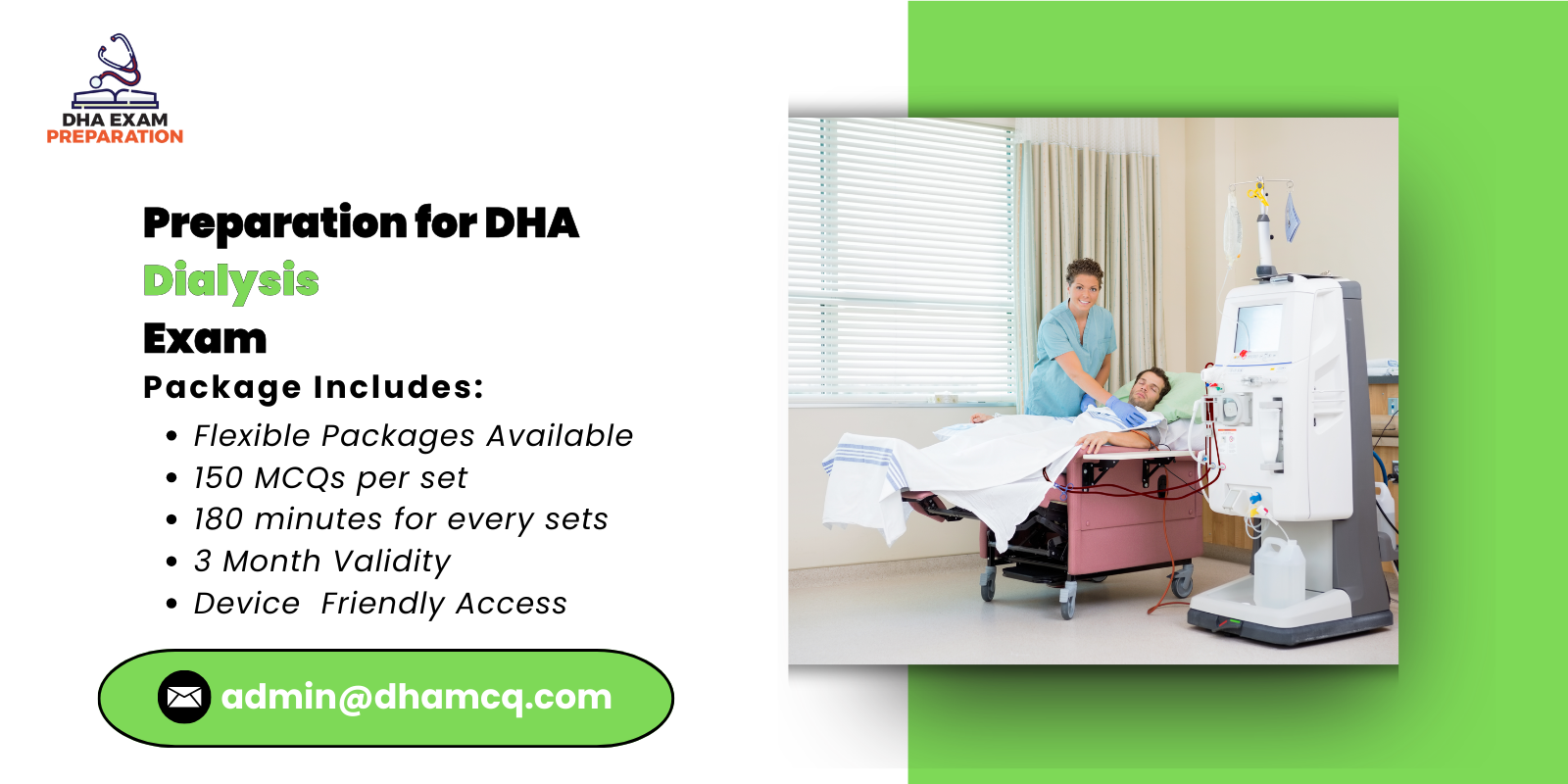 Preparation for DHA Dialysis Exam