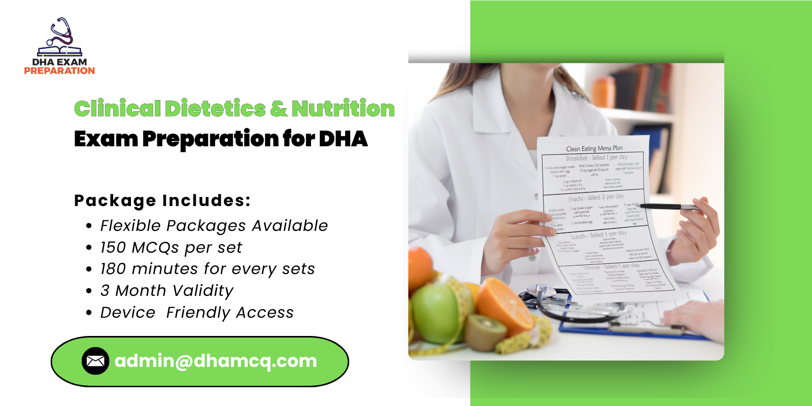 Clinical Dietetics Nutrition Exam Preparation for DHA