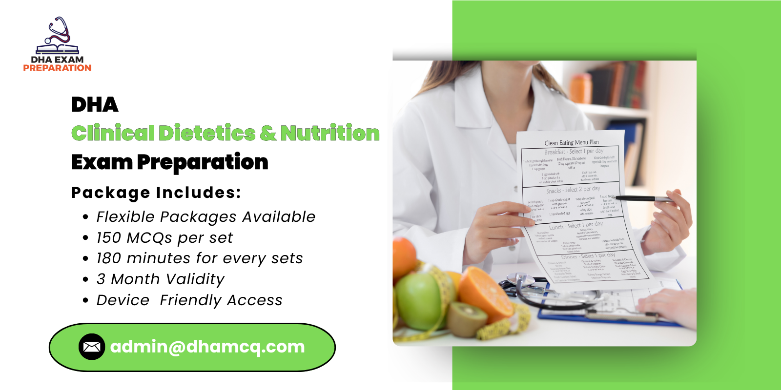 DHA Clinical Dietetics Nutrition Exam Preparation